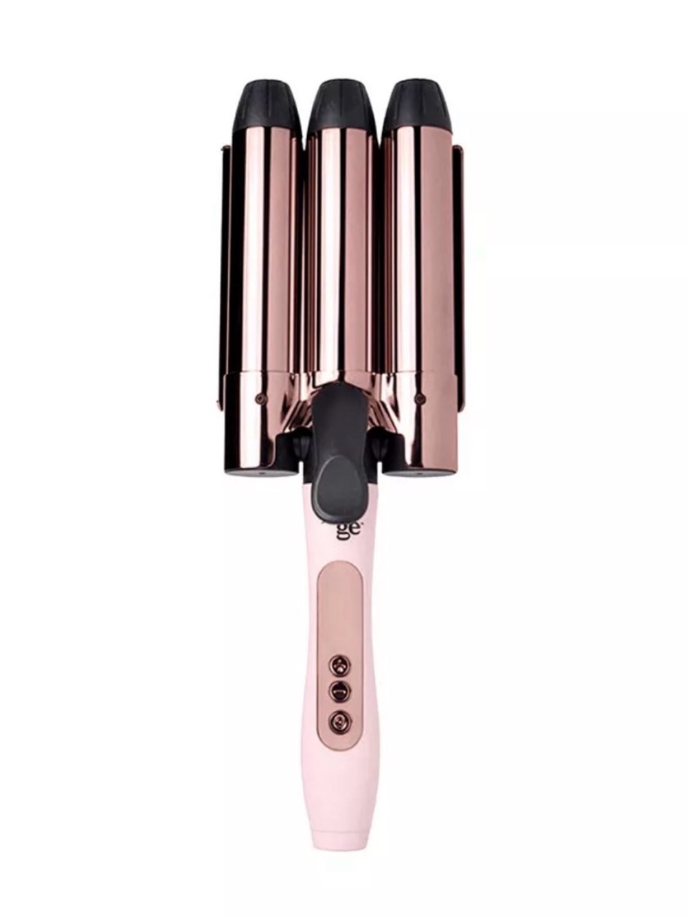 Lange Le Tridente Titanium Triple Barrel Waving Iron Hair Styler - Rose Gold